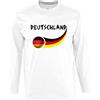Supportershop t-Shirt a Manica Lunga da Ragazzo, Germania, Ragazzi, 5060570681615, White, M