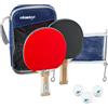 Relaxdays, Set da/per Ping Pong con Palline, Racchette E Rete Unisex-Adulto, Blu, 1 pz