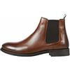JACK & JONES Jfwargo Leather Chelsea SN, Stivali Uomo, Cognac, 43 EU