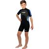 Cressi Med X Jr Wetsuit 2.5mm - Muta Shorty Junior per Snorkeling e Immersioni in Acque Temperate, Junior Unisex, Nero/Blu/Grigio, XS (Anni 6/7)