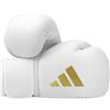 Adidas Guantoni da boxe Speed 50 per uomo, donna, bambino, per allenamento, palestra, 113,4 g, 170,1 g, 226,8 g, 283,5 g, 340,2 g, 396 g, 453,6 g, colore: bianco/oro