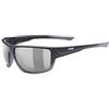 uvex sportstyle 230, occhiali sportivi unisex, specchiato, indice di filtrazione 3, black matt/silver, one size
