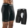 Shock Doctor, Pantaloncini di compressione con sospensorio Bioflex per Ragazzi, Nero (black), S