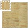 Relaxdays Tappeto da Palestra a Puzzle, 9 Tasselli Protettivi per Sport e Attrezzi, Gommapiuma EVA, BPA-Free, Beige
