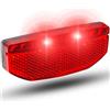 Büchel LED-gepäckträger-rücklicht Edge mit 2 LEDs für E-Bike 6-48 V, Montageweite 50 Mm, Stvzo Zugelassen, Fanale Posteriore Bici elettrica, Montaggio, omologato Unisex Adulto, Nero,