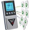 TESMED Max 830: Elettrostimolatore Muscolare Professionale Tens/EMS/Massaggio con Stimolazioni Sequenziali, 4 Canali, 115 Programmi di Cui 20 Personalizzabili, Ricaricabile, Inclusi 20 Elettrodi