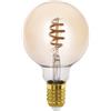 EGLO connect.z Smart Home lampadina Led E27, design vintage, G95, ZigBee, app e controllo vocale, dimmerabile, colore della luce regolabile, 360 lumen, 5 W, ambra