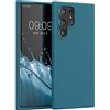 kwmobile Cover per Samsung Galaxy S22 Ultra Custodia - Back Case per Smartphone in Silicone TPU - Protezione Gommata - petrolio matt