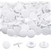 TOAOB THE ONE AND ONLY BABY TOAOB 200 Insiemi Bottoni a Pressione Automatici T5 12mm Bianco Plastica per Cucito Creativo Fai da Te Scrapbooking