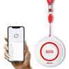 SINGCALL Tuya WiFi Smart SOS Allarme Pulsante di emergenza per il cercapersone disabili System, da Utilizzare con Tuya WiFi, A batteria, Bianco