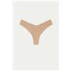 Tezenis Slip Brasiliano Sgambato Taglio Vivo In Microfibra Donna Naturale