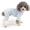 Zunea Pigiama per Cani Piccola Taglia Margherita Tuta Pigiama Adorabile fiori Cotone Pjs Cucciolo Vestiti Dormire Camicia Pet Gatti Quattro Gambe Pigiama per Tutte le Stagioni blu M