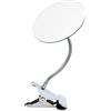 RIDDER - Specchio da trucco, con morsetto, cromato, con ingrandimento 5x, flessibile, moderno e funzionale, circa 15 x 39 cm