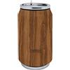Nerthus FIH 788 lattina isotermica Doppia Parete 330 ml Design Legno Acciaio Inox Ideale per bibite Birra e Spiaggia