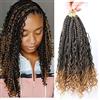 WoWCFyyds 8 confezioni Crochet Box Trecce 14 pollici Crochet braids hair Dea Box Trecce Crochet Capelli Ricci Estremità 3X Treccia Sintetica Estensione Dei Capelli per Donne Nere (1B/27)