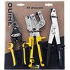 RHINO - Set di 3 utensili, kit 3 pezzi - Cesagliatore/Gripsettrice/crimpatrice - appositamente progettato per piastre - 5 anni di garanzia