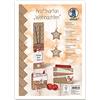 Ursus 61954699F - Cartone kraft natalizio, 250 g/m², formato DIN A4, 10 fogli di cartone fai da te, con 10 diversi motivi stampati in bianco, ideale per il fai da te di biglietti e etichette regalo