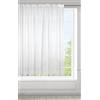 Eurofirany LUCY Tenda in Voile, Tenda Trasparente con Fettuccia Arricciatenda - 1 Unità, Camera da Letto, Soggiorno, Cucina, 350 x 150cm, Bianco