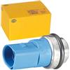 HELLA 6ZT 181 611-081 Termocontatto, Ventola radiatore, 12V, 4a... poli, Spina piatta, infilato, Uscita doppia/Contatto di chiusura, con guarnizione
