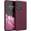kwmobile Custodia Compatibile con Xiaomi 11T / 11T Pro Cover - Back Case per Smartphone in Silicone TPU - Protezione Gommata - viola bordeaux
