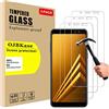 OJBKase [3 Pezzi Vetro Temperato per Samsung Galaxy A8 2018, Anti-Graffio, Senza Bolle Trasparenza, 9H Durezza Ultra-Clear Pellicola Protettiva in Vetro Temperato, 2.5D Touch Compatible