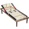 InMaterassi Queen - Rete a Doghe Manuale in Legno di Faggio : Dimensioni - 160 X 190 CM (MATRIMONIALE)