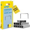 Rapid Confezione da 5000 Graffe N.13/6 per Tessuto e Decorazioni in Acciaio Zincato, Struttura a Filo Fine, Lunghezza Gamba 6 mm