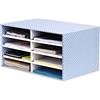 Bankers Box - Organizer da scrivania in 100% cartone riciclato blu/bianco