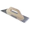 AERZETIX - C54545 - Cazzuola per colla - con denti 8x8mm - frattone dentato per piastrelle - spatola dentata - 128x380mm - in acciaio