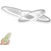 minifair Lampade da soffitto LED per soggiorno moderne, montaggio a incasso regolabile con telecomando per camera da letto, sala da pranzo, lampada da cucina, colore bianco