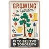 Nostalgic-Art Targhe Vintage, Growing a Garden - Idea Regalo per Amanti del Giardino, in Metallo, Design Retro per Decorazione, 20 x 30 cm