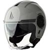 MT Helmets Casco jet Viale SV MT Helmets grigio lucido