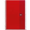 Miquelrius - Rubrica telefonica, 100 Fogli da 70 g/m², Quadretti 5 mm, Quaderno con Indice Alfabetico, Copertina in Cartoncino Plastificato, Formato 152 x 210 mm, Colore Rosso