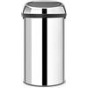 Brabantia Touch Bin Pattumiera in Acciaio, Coperchio Inox Lucido, 60 L, Inox Lucido