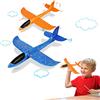 VCOSTORE Aereo Polistirolo per Bambini - 2 Pezzi Aerei Polistirolo da Lanciare Grande Aliante Sport All'aperto Aereo Giocattolo per Bambini e Adulti