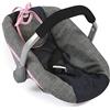 Bayer Chic 2000 708-26 - Seggiolino auto per bambole, colore: Grigio navy