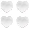 XinHuiGY Ceramica Cuore Forma salsa Piatto, Multiuso Mini stagionatura Piatti Sushi Immersione Ciotola Aperitivo Piatti Servendo Piatto Piattini Ciotola Amore Nozze Regalo (Set di 4) (Bianco)