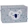 LOVE !T STORE !T LOVE IT STORE IT - Scatola Portaoggetti Extra Large 62x38x39cm - Pieghevole, Rinforzo in Legno, Tessuto Resistente, Koala