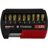 KRINO 66005110 Set 10 Pezzi Inserti Titanium per avvitatori, Acciaio