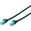 DIGITUS Cavo LAN Cat 5e - 1 m - Cavo di rete RJ45 - U/UTP non schermato - Compatibile con Cat-6 e Cat-5 - Verde