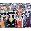Kare Design Quadro Acrilico Sunglasses, Multicolore, 150x120cm, Dipinto a Mano, Stile Pop/Moderno