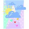 Komar Disney Winnie The Pooh Clouds - Quadro da Parete per cameretta dei Bambini, Senza Cornice, WB088-50 x 70 cm, Dimensioni: 50 x 70 cm (Larghezza x Altezza)