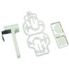 Gardinia Supporto a Incastro per Bacchette per Tendine e Tende da bistrot, 2 Pezzi, Montaggio Senza Trapano né Viti, Metallo/Plastica, Bianco