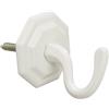 Gardinia Gancio Decorativo Classico, 4 cm, in Acciaio, Colore: Bianco, Steel