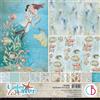 Blocco di Carte Scrap Texture Underwater Love cm 30 x 30