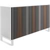 HORM madia a 3 ante CARLOS su base Minimal Design L 144 cm - CL143BFSX+IB52BB