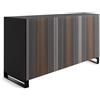 HORM madia a 3 ante CARLOS su base Minimal Design L 144 cm - CL143B3F+IB51ZZ