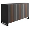 HORM madia a 3 ante CARLOS su base Minimal Design L 144 cm - CL144B3FSX+IB51ZZ
