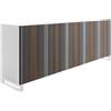 HORM madia a 5 ante CARLOS su base Minimal Design L 240 cm - CL244BF-L+IB81BB