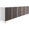 HORM madia a 5 ante CARLOS su base Minimal Design L 240 cm - CL243BF+IB81BB
